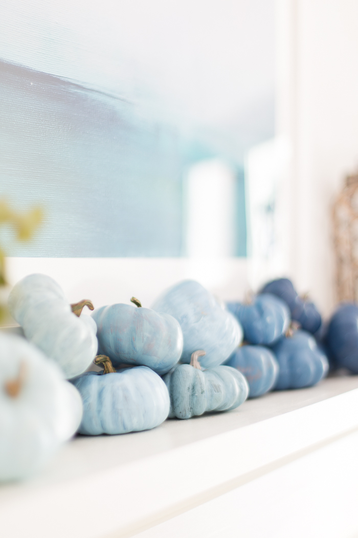 Blue Pumpkin Decor
