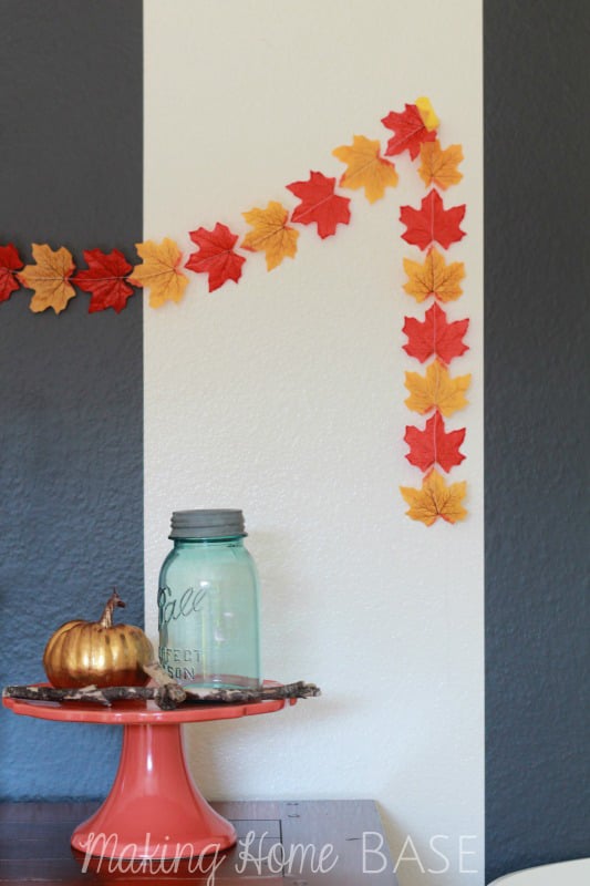 Fall Leaves Garland - A Quick Fall Craft for fall decorations