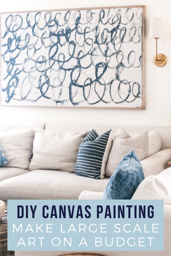 DIY Canvas Painting Make Large Scale Art on a Budget