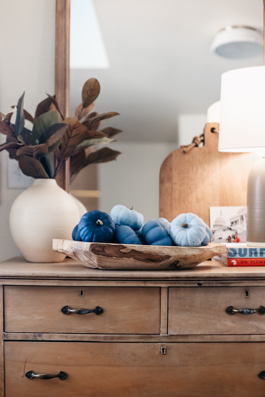Fall Entryway - Bowl of Painted Pumpkins